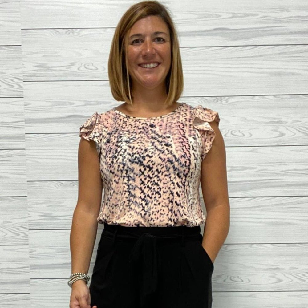Speckled Ruffle Top